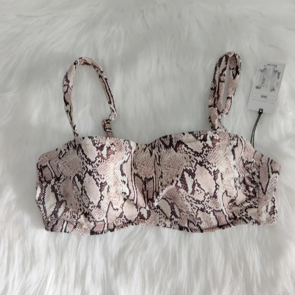 *NWT* Shade and Shore Snakeskin Print Bikini Top - Picture 5 of 5